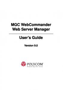 Web Server Manager User's Guide 9.0