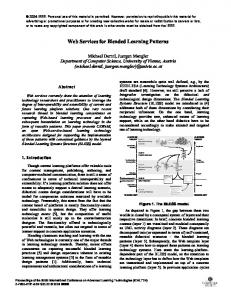 Web Services for Blended Learning Patterns - Semantic Scholar