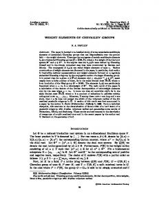 WEIGHT ELEMENTS OF CHEVALLEY GROUPS ...