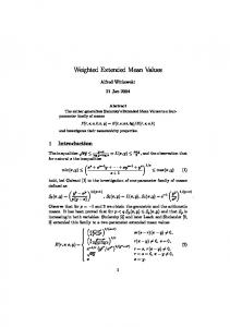 Weighted Extended Mean Values - RGMIA