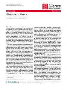 Welcome to Silence - BioMed Central