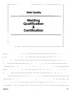 Weld Qualification - Canteach