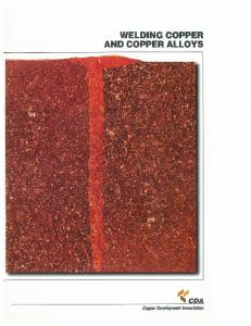 WELDING COPPER AND COPPER ALLOYS