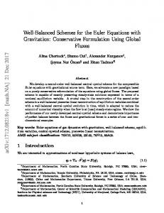 Well-Balanced Schemes for the Euler Equations with Gravitation - arXiv