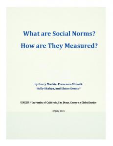 What are Social Norms? How are They Measured? - Unicef