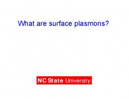 What are surface plasmons?