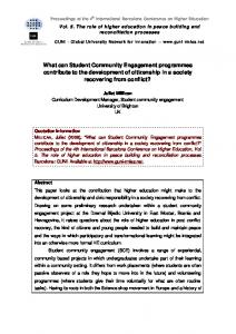 What can Student Community Engagement programmes ... - CiteSeerX