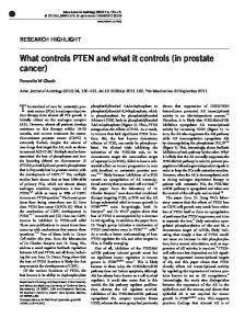 What controls PTEN and what it controls (in ... - Semantic Scholar