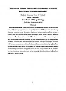 What course elements correlate with improvement on tests in ...