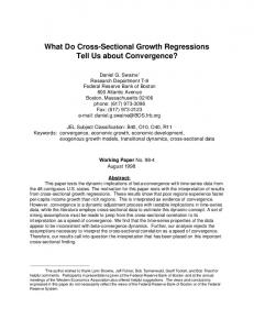 What Do Cross-Sectional Growth Regressions Tell Us about