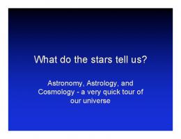 What do the stars tell us?