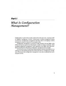 What Is Configuration Management?