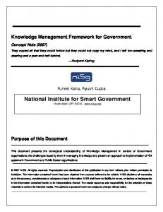 What is Knowledge Management - NISG