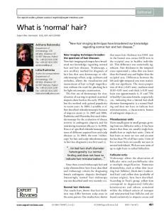 What is 'normal' hair?