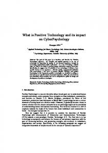 What is Positive Technology and its impact on ...