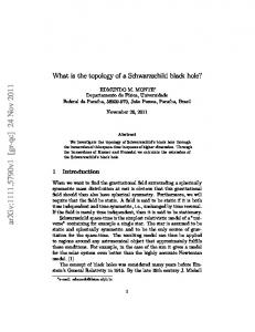 What is the topology of a Schwarzschild black hole?