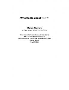 What to Do about TBTF? - CiteSeerX