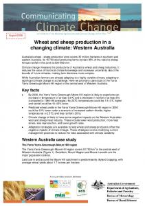 Wheat and sheep production in a changing climate: Western Australia