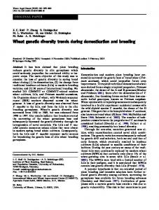 Wheat genetic diversity trends during domestication and breeding