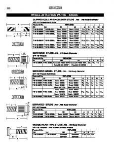 WHEEL ATTACHING PARTS - STUDS