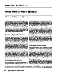 When medical meets spiritual