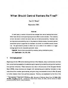 When Should Central Bankers Be Fired? - CiteSeerX