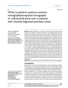 When to perform positron emission tomography ... - BioMedSearch