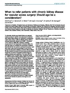 When to refer patients with chronic kidney ... - Kidney International