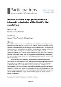 Where has all the magic gone?: Audience interpretive strategies of ...