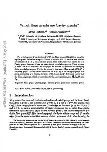 Which Haar graphs are Cayley graphs?