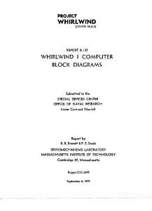 Whirlwind I Computer Block Diagrams