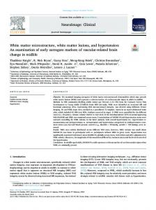 White matter microstructure, white matter lesions, and