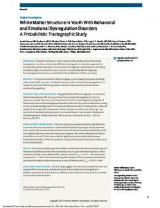 White Matter Structure in Youth With Behavioral and Emotional ...