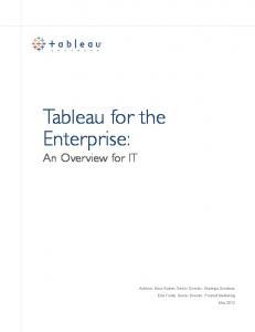 Whitepaper: Tableau for the Enterprise