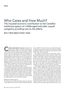 Who Cares and How Much? - Semantic Scholar