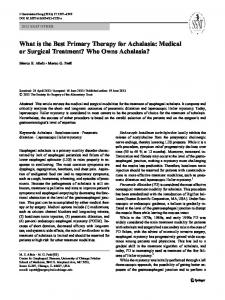 Who Owns Achalasia? - Springer Link