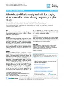 Whole-body diffusion-weighted MRI for staging of women with cancer ...