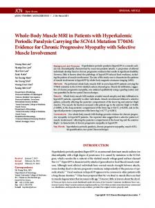 Whole-Body Muscle MRI in Patients with Hyperkalemic Periodic ...