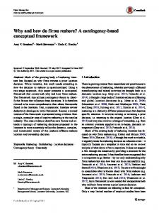 Why and how do firms reshore? A contingency-based ...