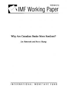 Why Are Canadian Banks More Resilient? by Lev ... - CiteSeerX