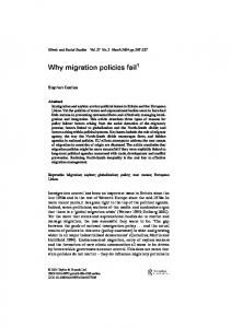 Why migration policies fail