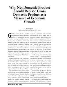 Why Net Domestic Product Should Replace Gross Domestic Product ...