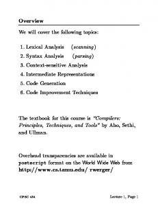 Why Study Compilers