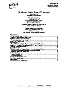 Why Use Business Letter Punch?