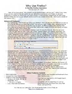 Why Use Firefox (PDF)