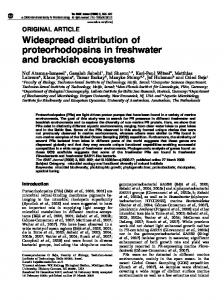 Widespread distribution of proteorhodopsins in freshwater ... - CiteSeerX