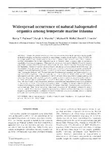 Widespread occurrence of natural halogenated ... - Inter Research