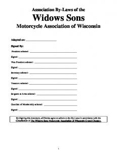 Widows Sons Motorcycle Association of Wisconsin