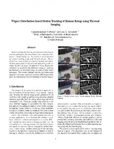 Wigner Distribution based Motion Tracking of Human Beings ... - di.ubi.pt