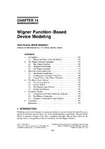 Wigner Function-Based Device Modeling